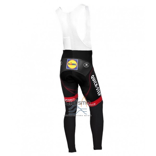 Etixx Quick Step Ropa Ciclismo Culotte Largo 2016 Mangas Largas Rojo y Negro